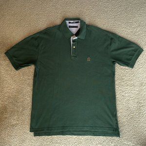Vintage Tommy Hilfiger Green Polo Mens XL 100% Cotton